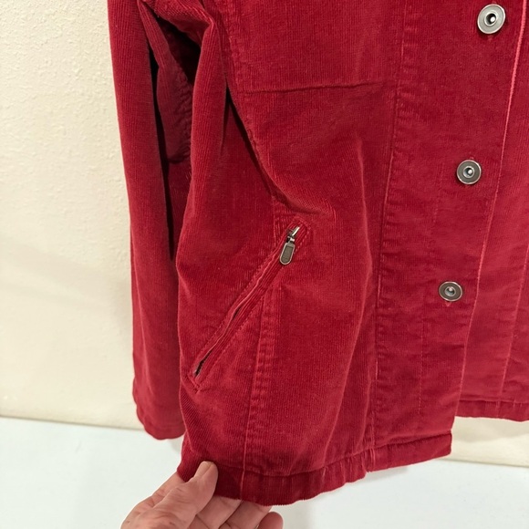 Christopher & Banks Corduroy Jacket Pockets Stretch Rust Women’s Size Large - Picture 2 of 14